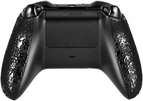 Vista 4 de eXtremeRate Textured Blue Back Panels, Comfortable Non-Slip Side Rails, 3D Splashing Handles, Game Improvement Replacement Parts for Xbox One