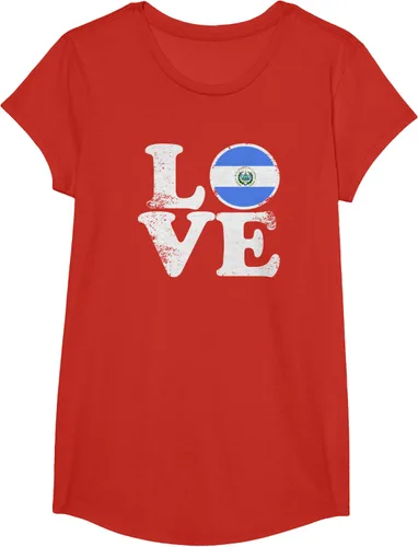 Vista 61 de Love El Salvador Flag tShirt Home Pride Distressed Tee T-Shirt