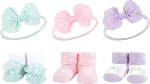 Vista 18 de Hudson Baby Conjunto de regalo de diadema y calcetines para niña