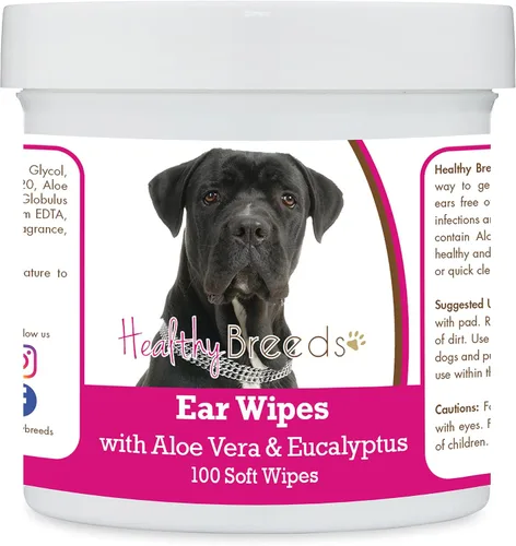 Vista 16 de Healthy Breeds Affenpinscher Toallitas de limpieza de oídos con aloe y eucalipto para perros, 100