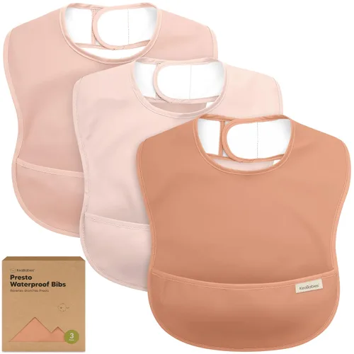 Vista 16 de KeaBabies - Paquete de 3 baberos impermeables para comer, ligeros, básicos