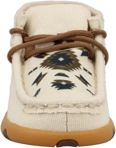 Vista 4 de Twisted X Zapato de conducción chukka para bebé Beige multicolor