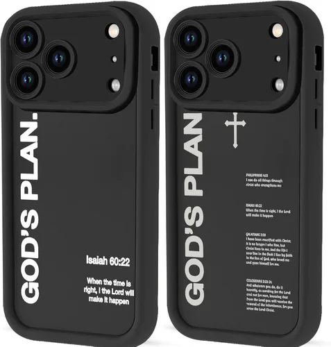 Vista 18 de Paquete de 2 fundas protectoras para iPhone 8 Plus/7 Plus de 5.5 pulgadas con collage de versículos bíblicos de Jesús para mujeres y niñas, diseño