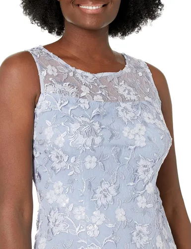 Vista 3 de Alex Evenings - Vestido corto bordado para mujer con chaqueta de ilusión