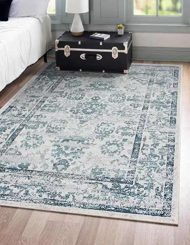 Vista 11 de Unique Loom Sumter Collection Edmunds - Alfombra de área (2 pies x 6 pies, gris/marfil)