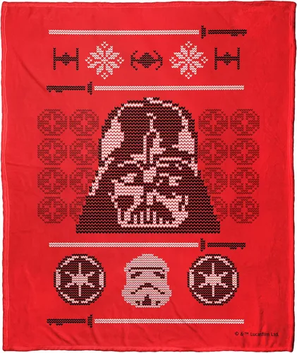 Vista 69 de Northwest Star Wars Manta Decorativa Silk Touch, 40" x 50", Villanos del Lado Oscuro