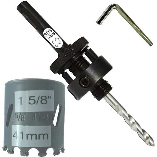 Vista 55 de Kit de extensión y eje de sierra perforadora de 7/16 pulgadas: 2 ejes hexagonales de 1/2 pulgadas y extensión de 12 pulgadas para sierras