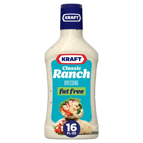 Vista 9 de Kraft Fat Free Classic Ranch Dressing (16 oz Bottles, Pack of 6)