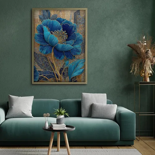 Vista 6 de Rompecabezas de flores azules para adultos de 1000 piezas, hermosos rompecabezas florales elegantes vintage, rompecabezas con temática de plantas