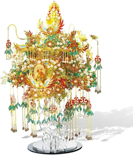 Vista 9 de Piececool Rompecabezas 3D para adultos, kit de construcción de modelos de metal, kit de bricolaje Phoenix Coronet, kits de manualidades