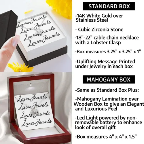 Vista 2 de Collar con nudo de amor para mi alma gemela - My Lovely Wife, regalos para novia, regalos románticos para ella de marido a esposa, día de San