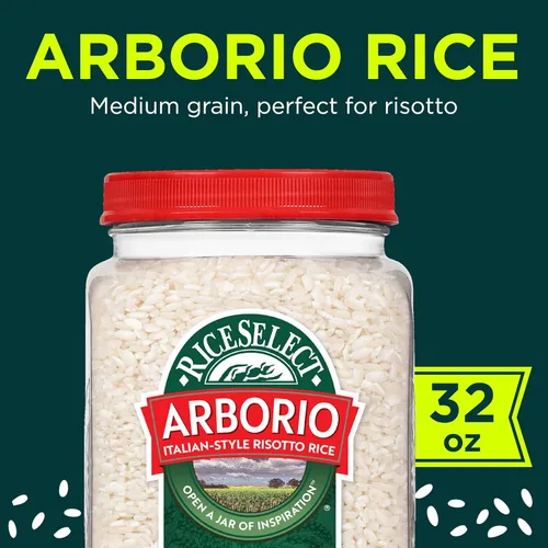 Vista 3 de RiceSelect Arborio Rice for Italian Risotto, arroz sin gluten premium, sin OMG, tarro de 32 onzas, (paquete de 1)