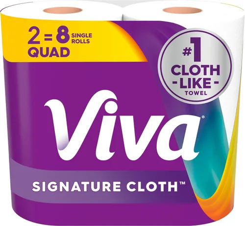Vista 12 de Viva Signature - Toallas de papel de tela, 3 rollos dobles, 86 hojas por rollo