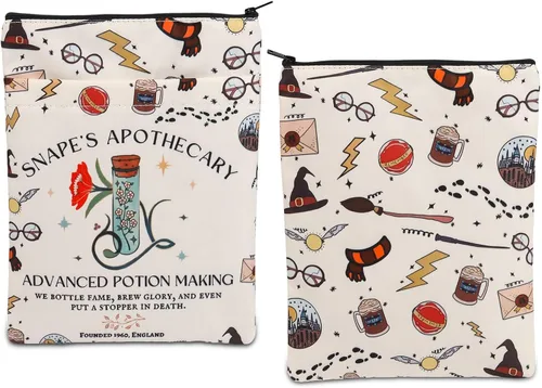 Vista 8 de BLUPARK HP Inspired Book Sleeve HP Potter Regalos Amantes de los libros Fundas de libro para libros de tapa blanda Potter Merch Regalo