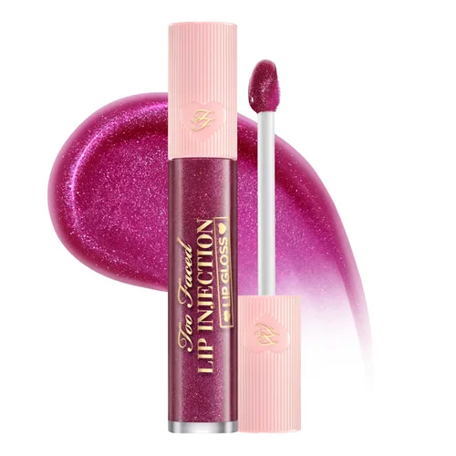 Vista 28 de Too Faced Lip Injection Lip Plumper Hydrating Lip Gloss for Fuller-Looking Lips Original, Maximum Plump, Cooling Gloss & Plumping Click Formulas