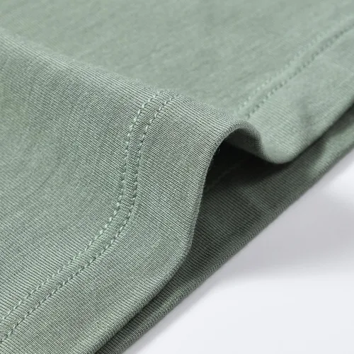 Vista 7 de SUMABA Calzoncillos tipo bóxer de pierna larga para hombre, con bolsa que no se suben para hombre 1 paquete: verde militar02