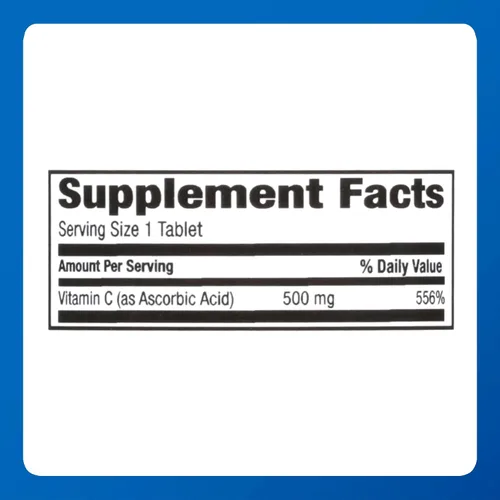 Vista 6 de MAJOR Vitamina C-500 mg de ácido ascórbico - Tabletas de vitamina C - Suplemento dietético - 100 unidades (1 paquete)