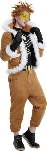 Vista 3 de miccostumes Disfraz de héroe para hombre, chaqueta de halcón y pantalones