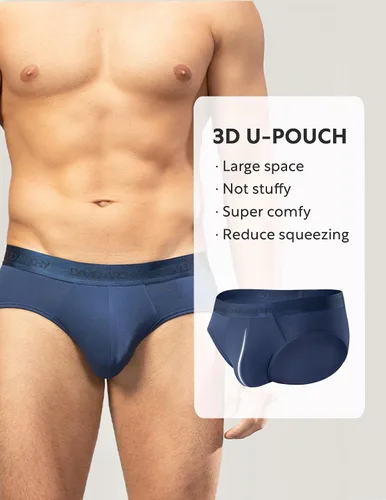 Vista 2 de DAVID ARCHY Calzoncillos para hombre, micro modal, sin bragueta, bolsa de apoyo, suave y cómoda, paquete de 4