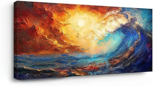 Vista 53 de LASMOND Arte de pared abstracto moderno de árbol para sala de estar, pintura en lienzo en blanco y negro, arte de pared grande de paisaje natural
