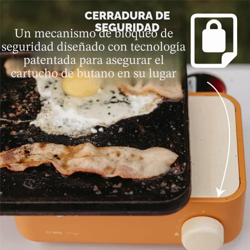 Vista 5 de Estufa de Campamento Portátil de Gas Butano Gas One – Serie Caja - Mini Estufa para Acampar, Senderismo – Estufa de Gas Portátil con Llama Espiral