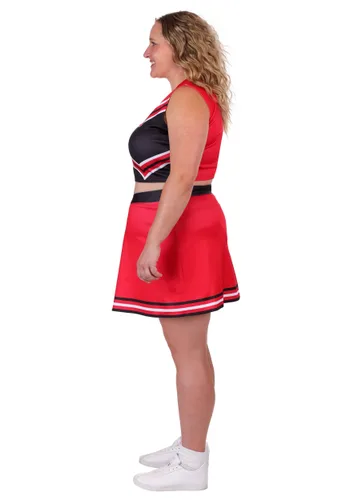 Vista 4 de Disfraz de porrista roja talla plus para mujer Multicolor