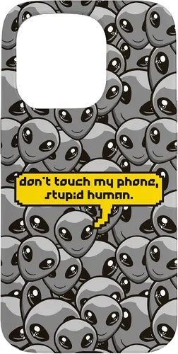 Vista 14 de Alien Dont Touch My Phone Stupid Human Funny Space Lover Case for iPhone 17