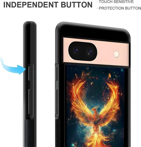 Vista 684 de Compatible con Google Pixel 4A 5G Mobile Case Creative Acrylic Panel trasero Silicona Protección Grip especialmente diseñado para Google Pixel 4A 5G