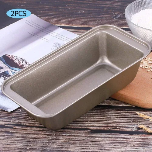 Vista 6 de Molde rectangular de 5.2 x 10 pulgadas, acero al carbono, antiadherente, pan, pastelería, utensilios para hornear para el hogar, cocina, panadería