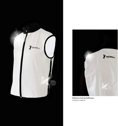 Vista 5 de Full Reflective Vest For Night Visibility - Cycling Gilet - Running Vest