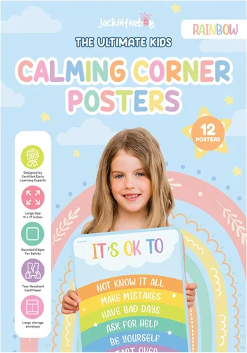 Vista 9 de Jackinthebox Pósteres preescolares para niños, decoración de pared bohemia Boho