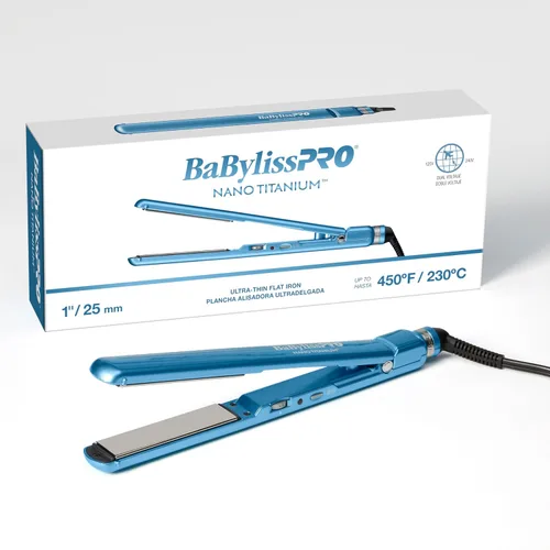 Vista 10 de BaBylissPRO Plancha plana ultrafina de 1 pulgada, plancha para el cabello, platos más cortos