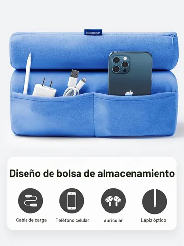 Vista 5 de UGREEN - Soporte de almohada para tablet con 3 ángulos de visión, ajustable, accesorios de oficina en casa, compatible con iPad Pro 13, 12, 11 Azul