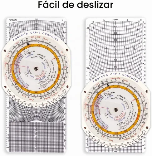 Vista 6 de CYA Computadora de vuelo grande de plástico E6B CRP-5 de 10" - Calculadora