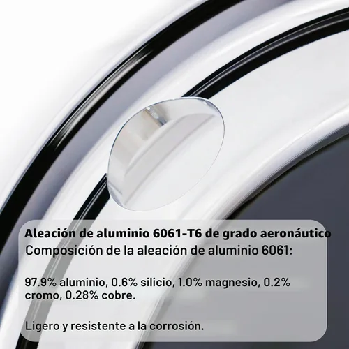 Vista 4 de UNIRACING 16 "x 5.5" para Sprinter 3500 Van Wheels 0.236x8.071 in llantas de aluminio forjado Mirro pulido Plata metálica; 1 unidad