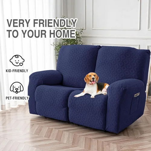 Vista 92 de Gennia Funda Impermeable para Silla Reclinable, Fundas Elásticas para Sofá Reclinable con Bolsillos, Fundas Lavables para Silla Reclinable Lazy Boy
