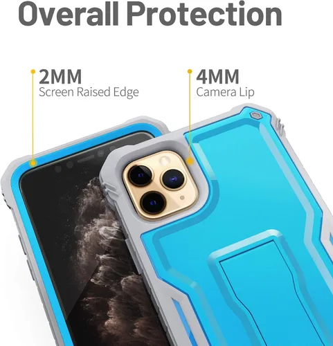 Vista 2 de FITO Compatible con iPhone 11 Pro Max, funda de doble capa a prueba de golpes resistente con protector de pantalla para iPhone 11 Pro Max y iPhone