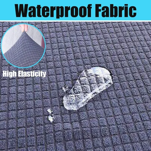 Vista 4 de YOPOIY Funda impermeable para silla de computadora, funda elástica para silla de oficina con funda para reposabrazos gratis, extraíble y lavable