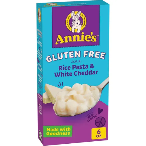 Vista 7 de Annie's Pasta de arroz y queso cheddar sin gluten, hecha con queso real, 6 onzas (paquete de 12)