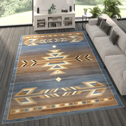 Vista 10 de Masada Masada Rugs Southwest - Alfombra nativa americana de 2 x 3 pies, color verde