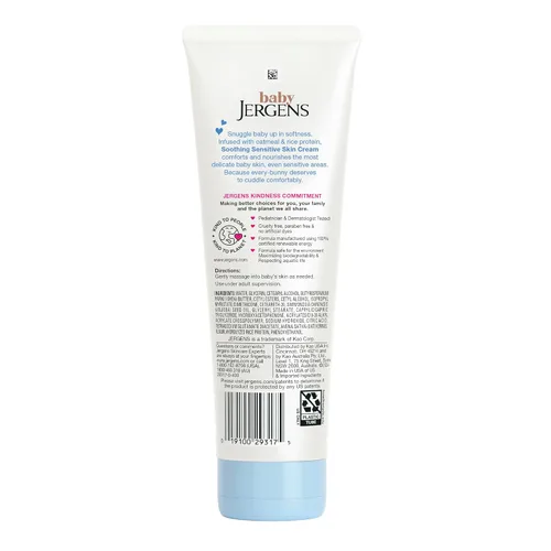 Vista 10 de Jergens Crema calmante para piel sensible para bebés, crema para piel seca infantil, crema para piel seca, probada por pediatras, sin fragancia, 8