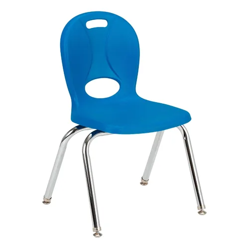 Vista 18 de Learniture Structure Series - Sillas escolares apilables con asientos contorneados, sillas apilables de plástico de alta resistencia, 14 pulgadas
