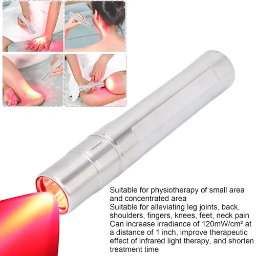 Vista 4 de Lámpara de terapia de luz roja LED, alivio del dolor, dispositivo de terapia infrarroja portátil, 630 nm, 660 nm, 850 nm, profundidad en la piel