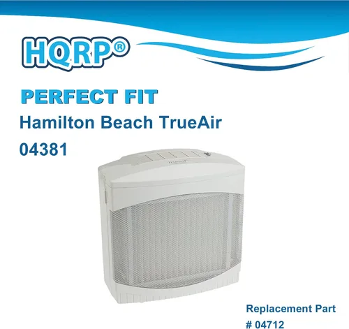 Vista 2 de HQRP Paquete de 4 filtros compatibles con Hamilton Beach TrueAir 04712 04381 840117900 True-Air O4712 O4381