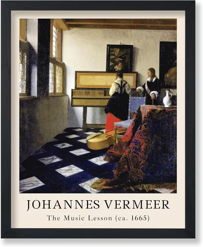Vista 33 de Poster Master Póster vintage Johannes Vermeer – Impresión de pintura de vista retro de Delft – Vista del arte de Delft – Regalo para hombres