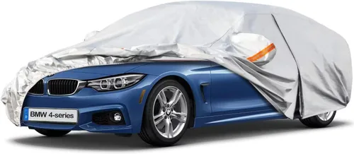 Vista 22 de Kayme Funda de automóvil de 6 capas para Audi A4 Sedan (2011-2023), impermeable para todo tipo de clima, cubierta exterior completa, protección