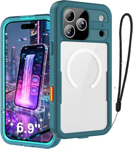 Vista 16 de Funda impermeable para iPhone 17, certificada IP68, grado militar a prueba de golpes y polvo para iPhone 17 (6.3" 2025), compatible con MagSafe Negro