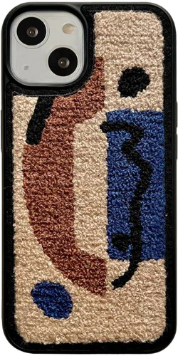 Vista 20 de Funda de briquetas linda y esponjosa para iPhone 14, 6.1 pulgadas (negro)