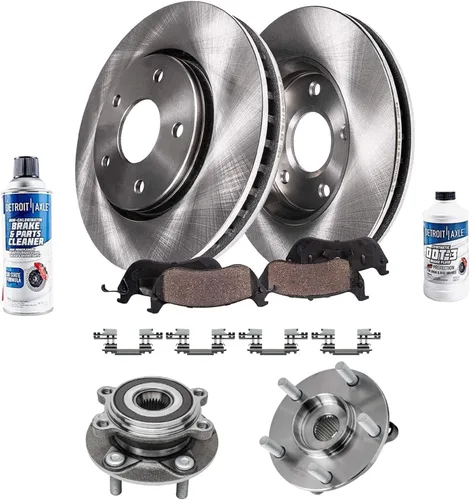 Vista 40 de Detroit Axle - Rotores de freno para Jeep Compass 2015-2022 Renegade 2016-2022 Fiat 500X 2016-2022, 2018, 2019, 2020, 2021. Reemplazo de rotores