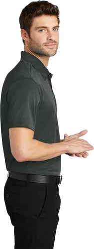 Vista 2 de Port Authority Polo unisex de seda Touch Performance Gris acero
